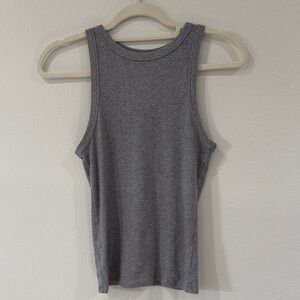 a new day Gray Ribbed High-Neck Tank Top